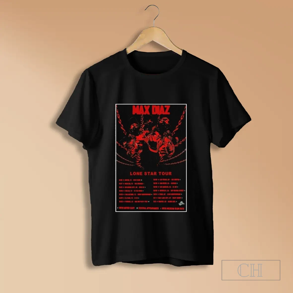 Max Diaz Lone Star Tour 2025 T Shirts