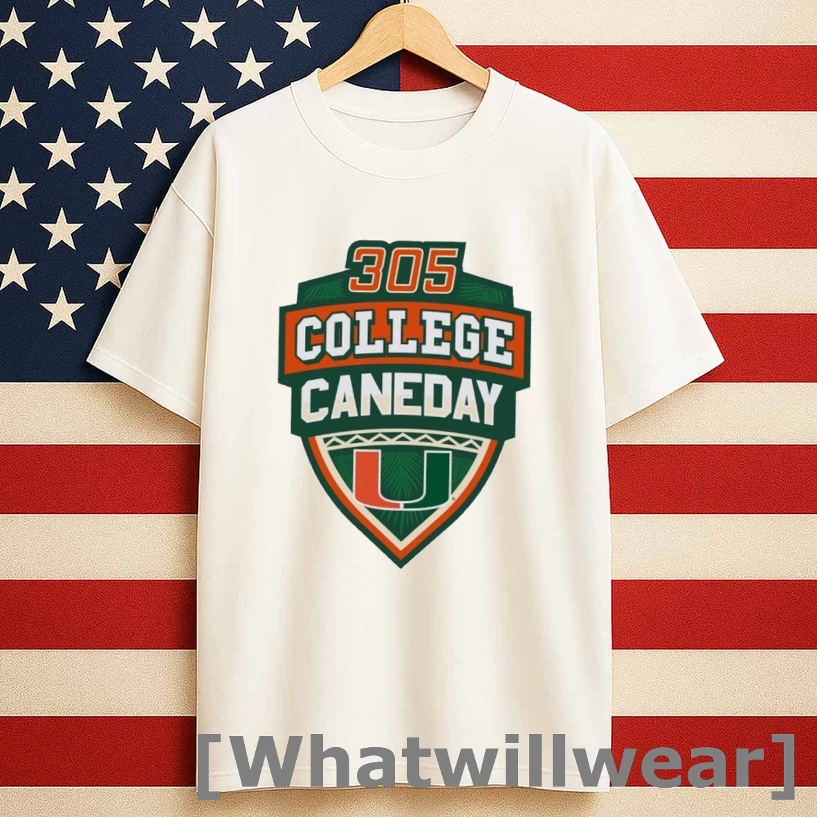 Miami Hurricanes 305 College Caneday Logo Shirts