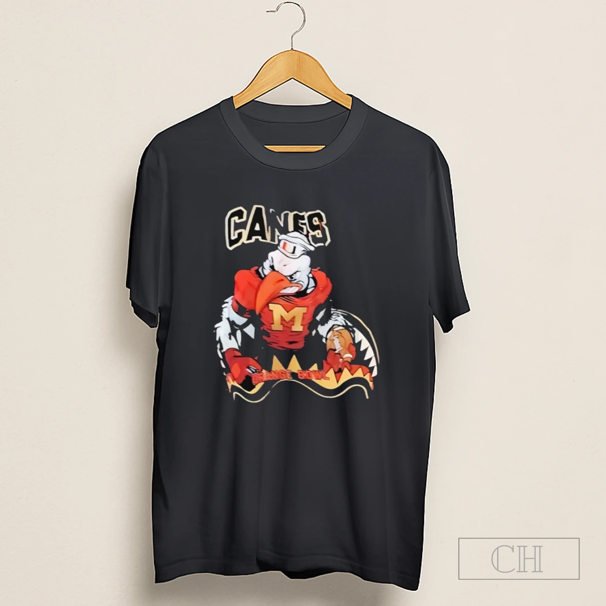 Miami Hurricanes Orange Bowl Mascot Shirt