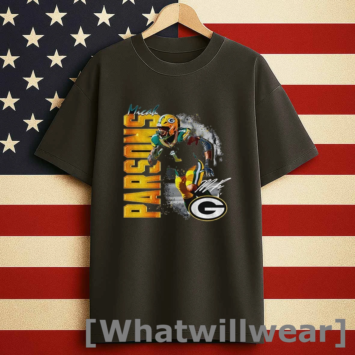 Micah Parsons 1 Green Bay Packers Nfl Football 2025 Signature Shirts