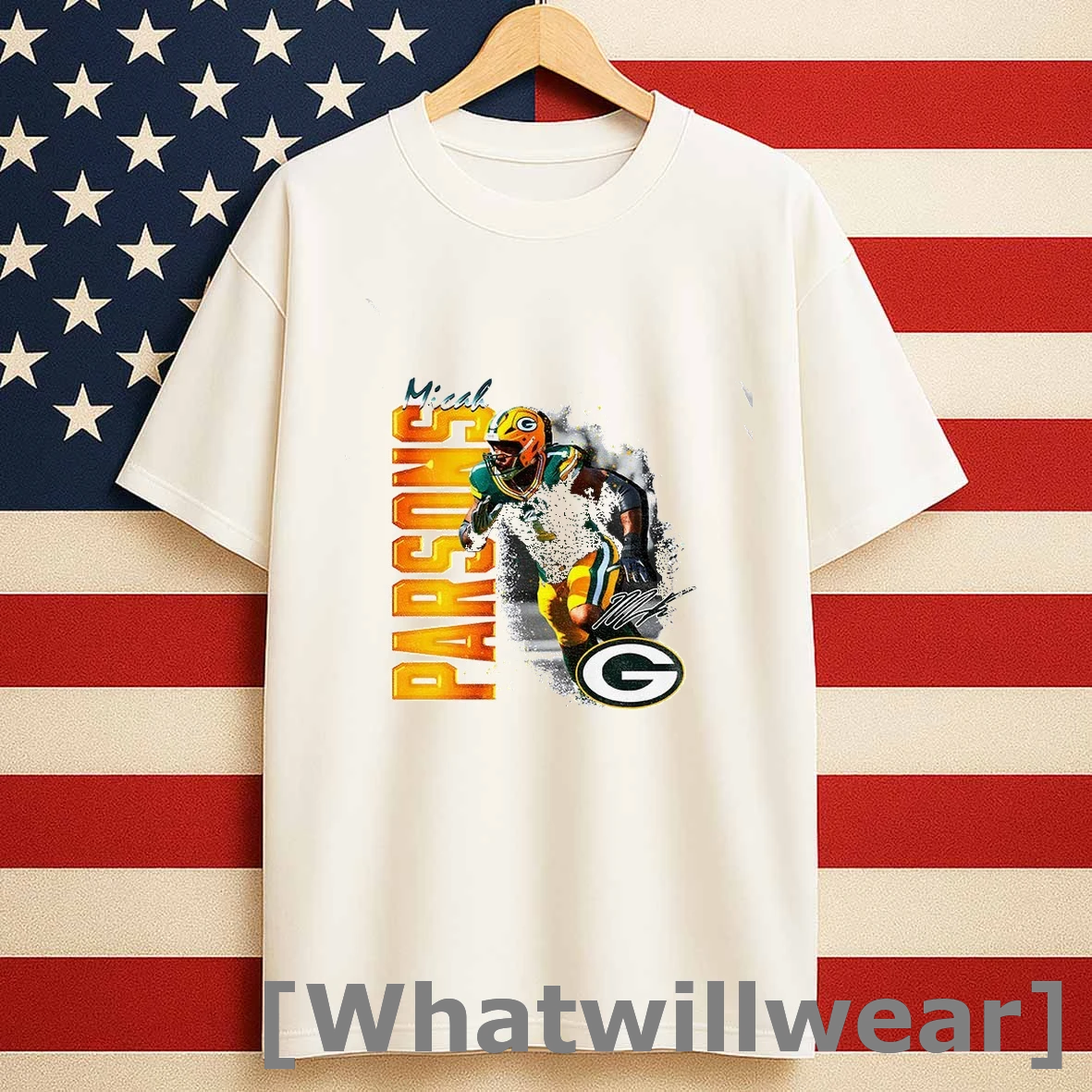 Micah Parsons Green Bay Packers Nfl Football Wordmark Signature Shirts