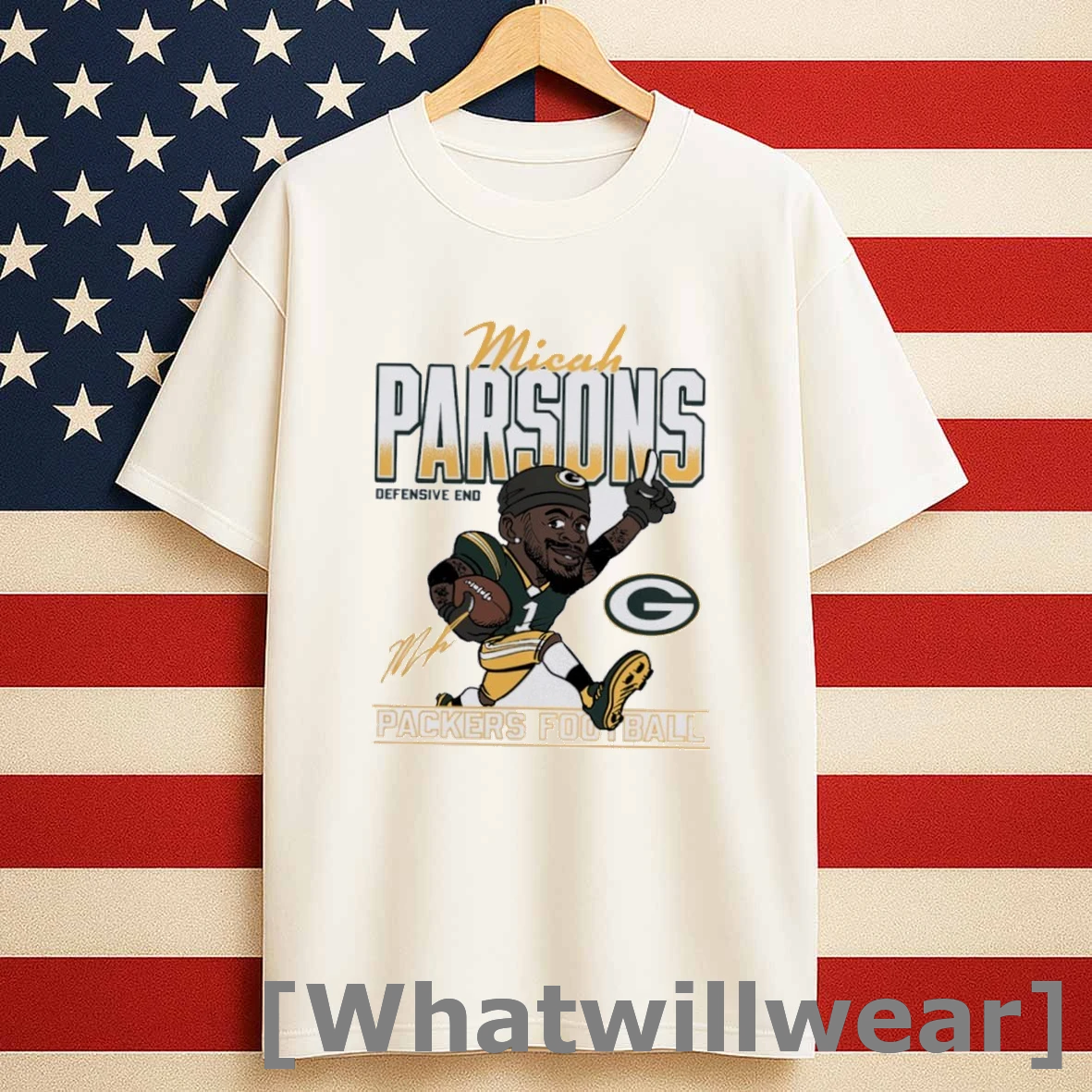 Micah Parsons Green Bay Packers Nfl Defensive End Caricature Shirts