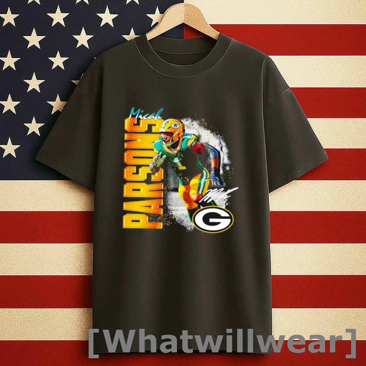 Micah Parsons Green Bay Packers Nfl Wordmark Shirts