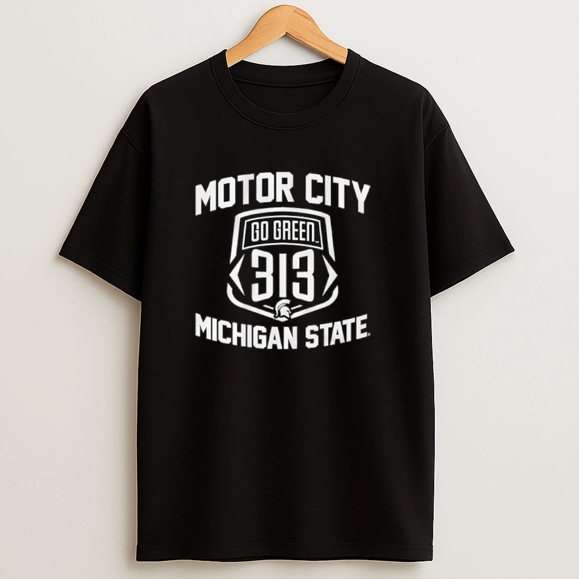 Michigan State Football Go Green 313 Shirts