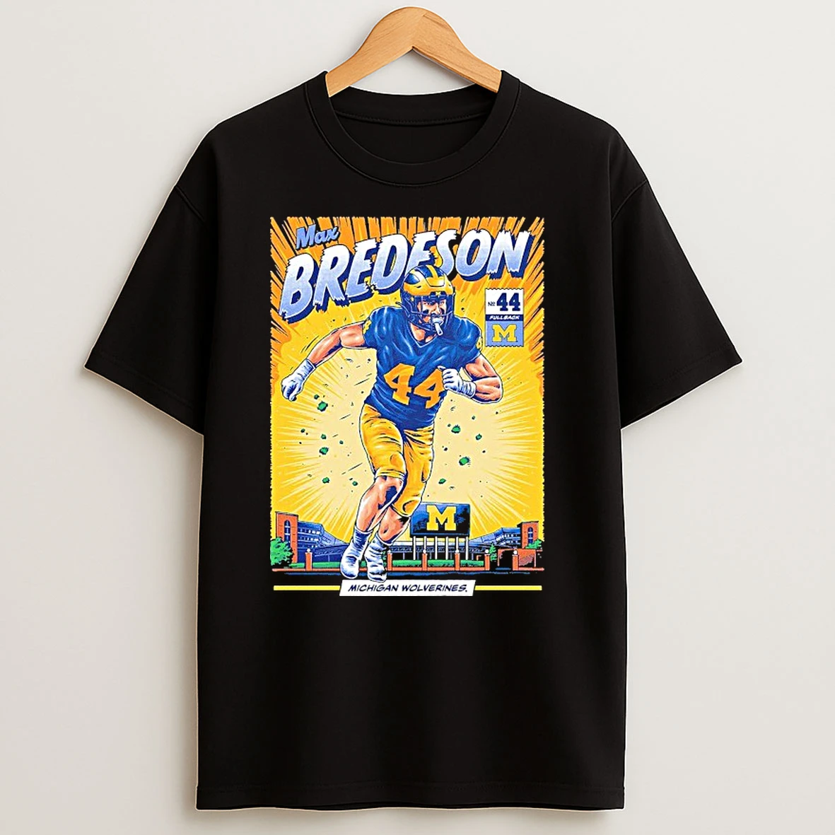 Michigan Wolverines 44 Max Bredeson Student Athlete Comic Shirts