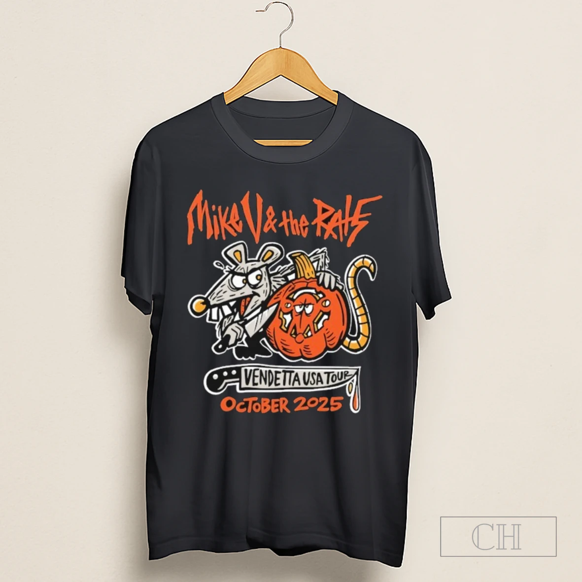 Mike V And The Rats Vendetta Usa Tour October 2025 Pumkin Knife Shirt