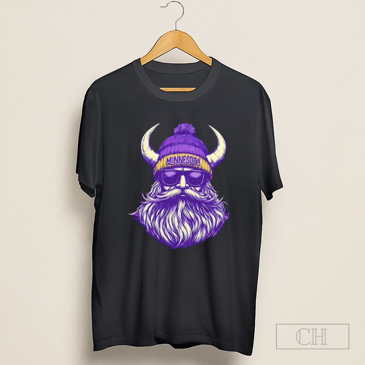 Minnesota Viking Football Big Head Mascot Retro Style Shirt
