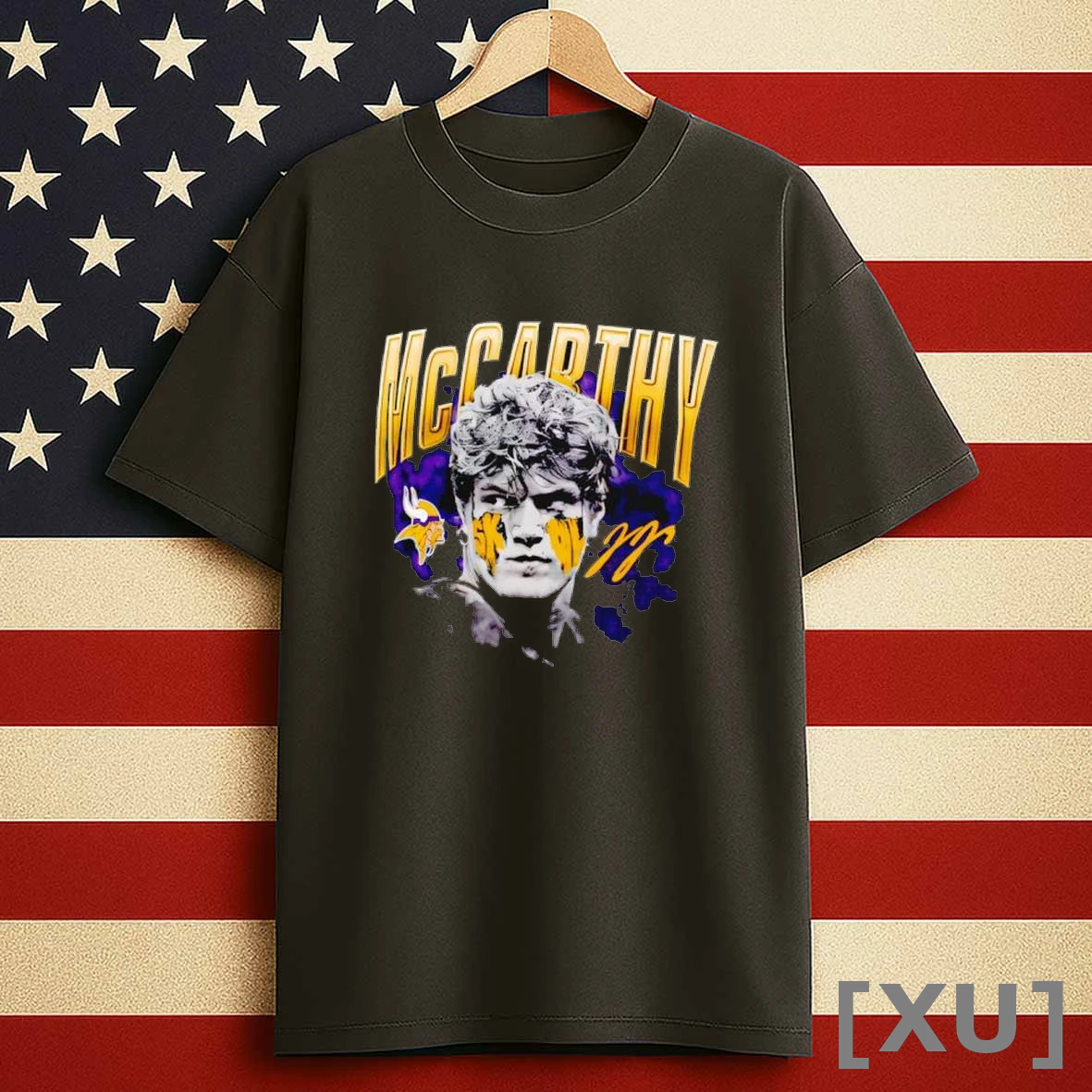 Minnesota Vikings Jj Mccarthy Player Signature Graphic Shirts