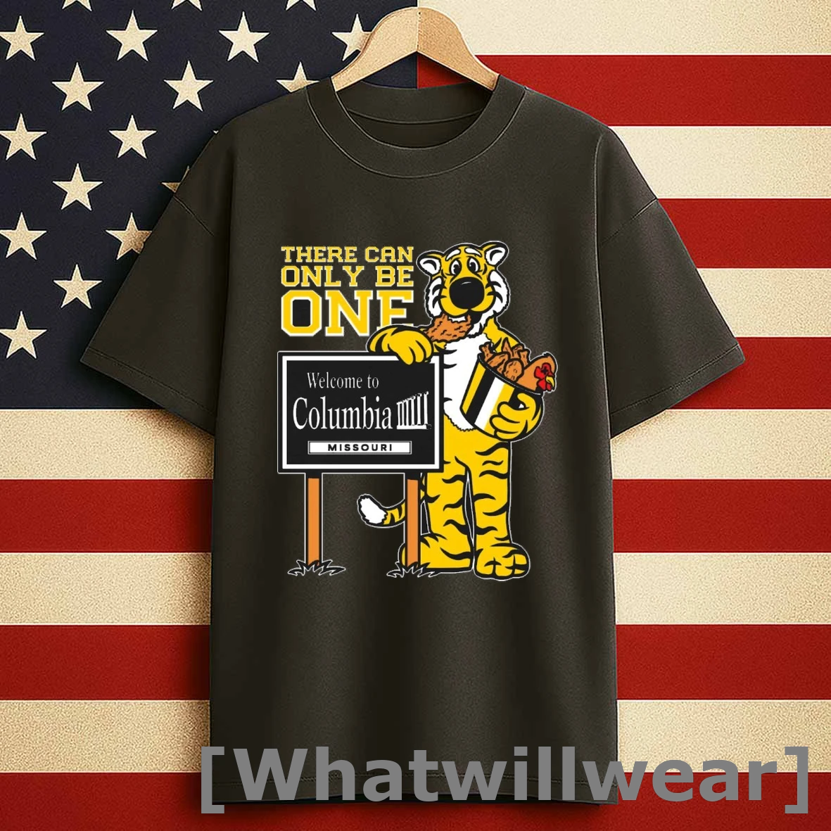 Missouri Tigers Vs South Carolina Gamecocks There Can Only Be One Welcome To Columbia Missouri Mascot Shirts