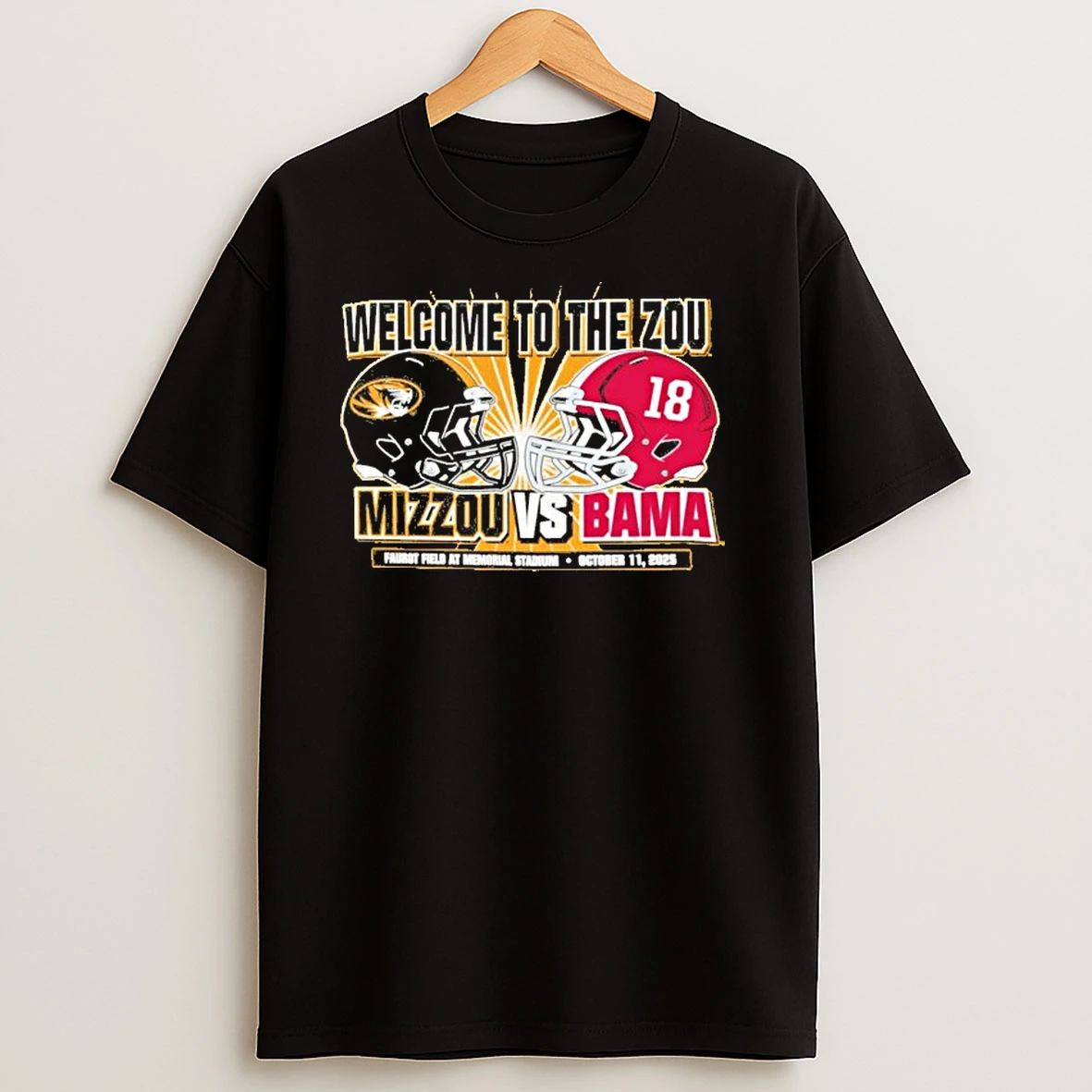 Mizzou Tigers Vs Alabama Crimson Tide Welcome To The Zou Faurot Field At Memorial Stadium Oct 11 2025 Gameday Shirts