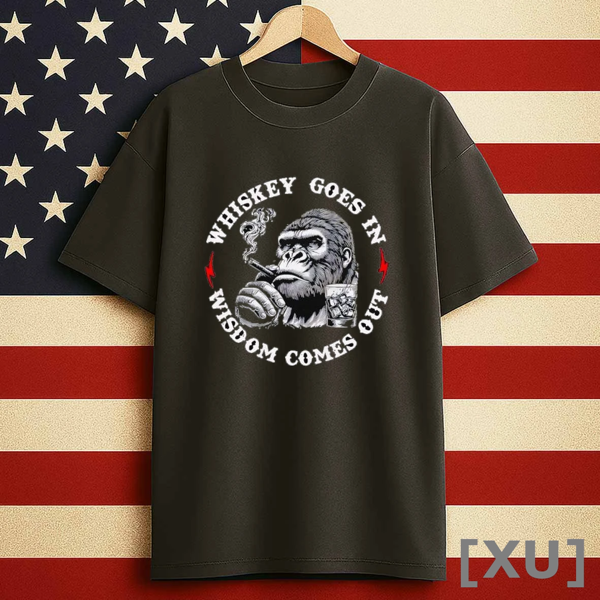 Monkey Whiskey Goes In Wisdom Comes Out Shirts