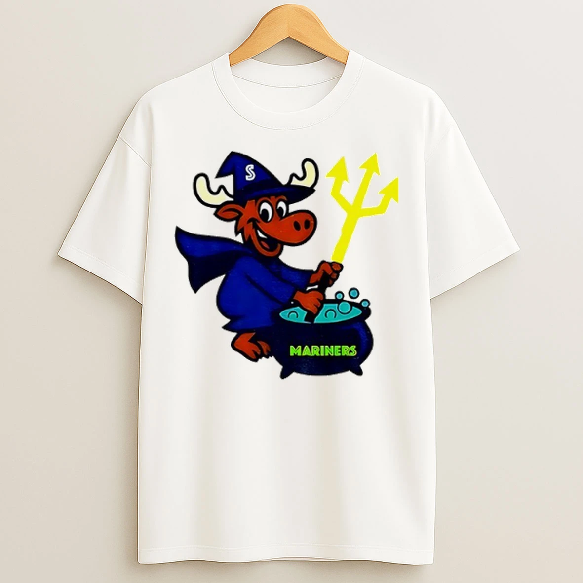 Moose Witch Seattle Mariners Mlb Baseball 2025 Brewing Up New Wins T Shirts