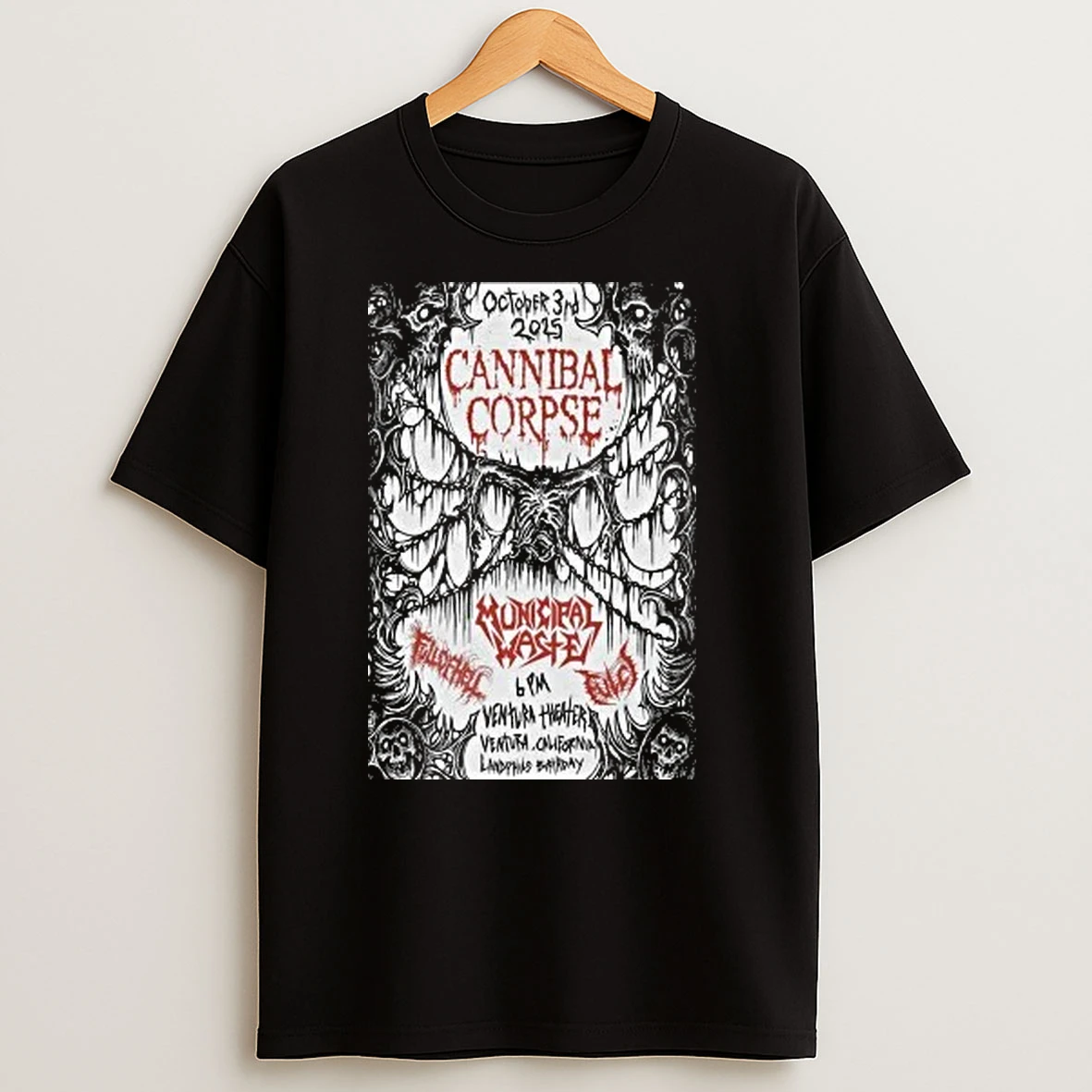 Municipal Waste Oct 3 2025 Ventura California Shirts
