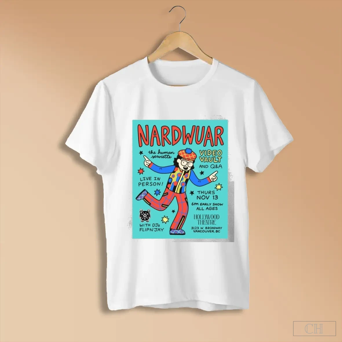 Nardwuar Hollywood Theatre In Vancouver Bc November 13 2025 Shirts