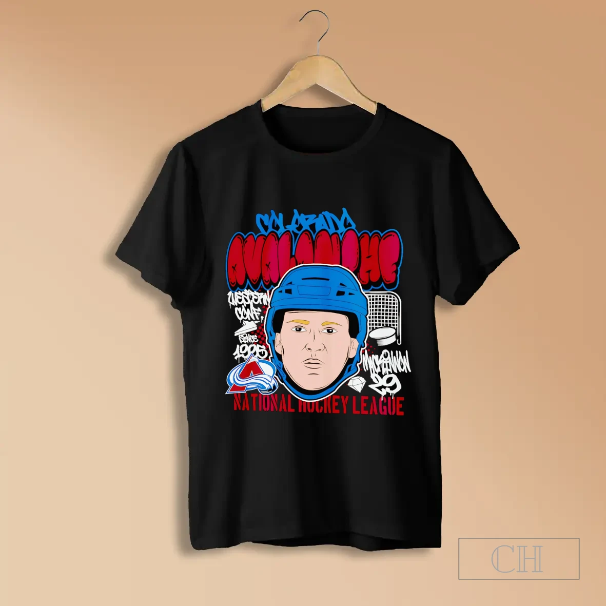 Nathan Mackinnon Colorado Avalanche Caricature T Shirt