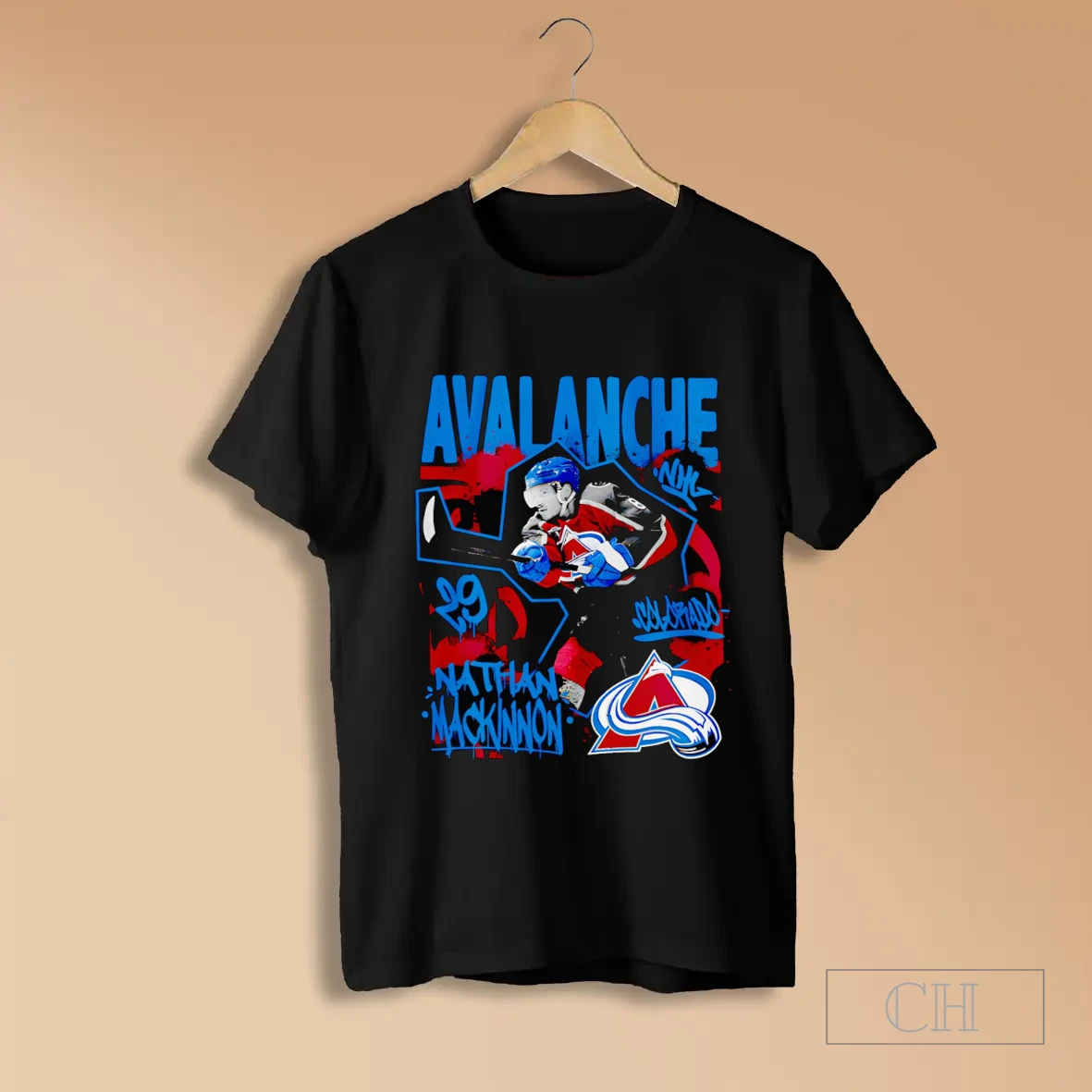 Nathan Mackinnon Colorado Avalanche Reel Graphic T Shirt