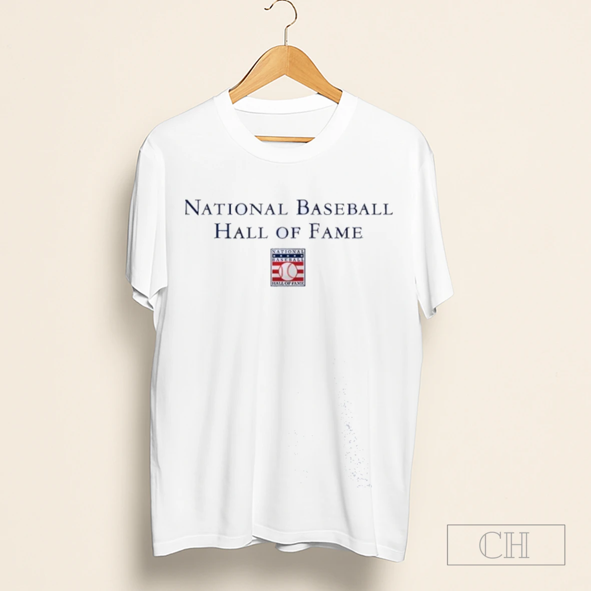 National Baseball Hall Of Fame Wordmark With Logo Shirt