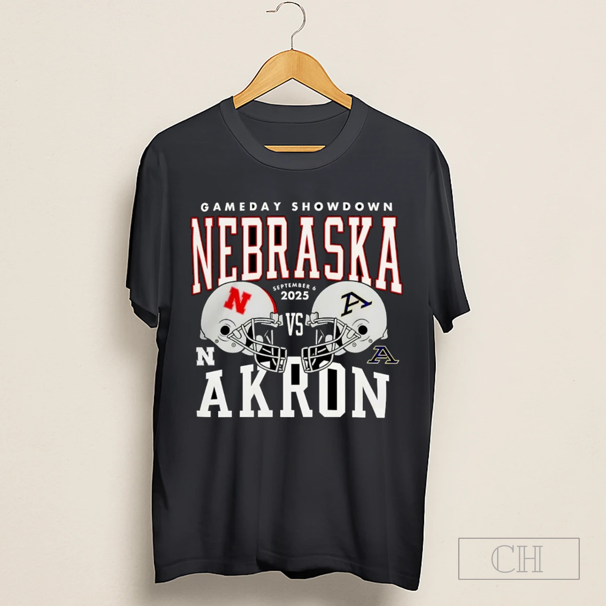 Nebraska Cornhuskers Vs Akron Zips College Football Gameday Showdown 2025 Helmet Shirt