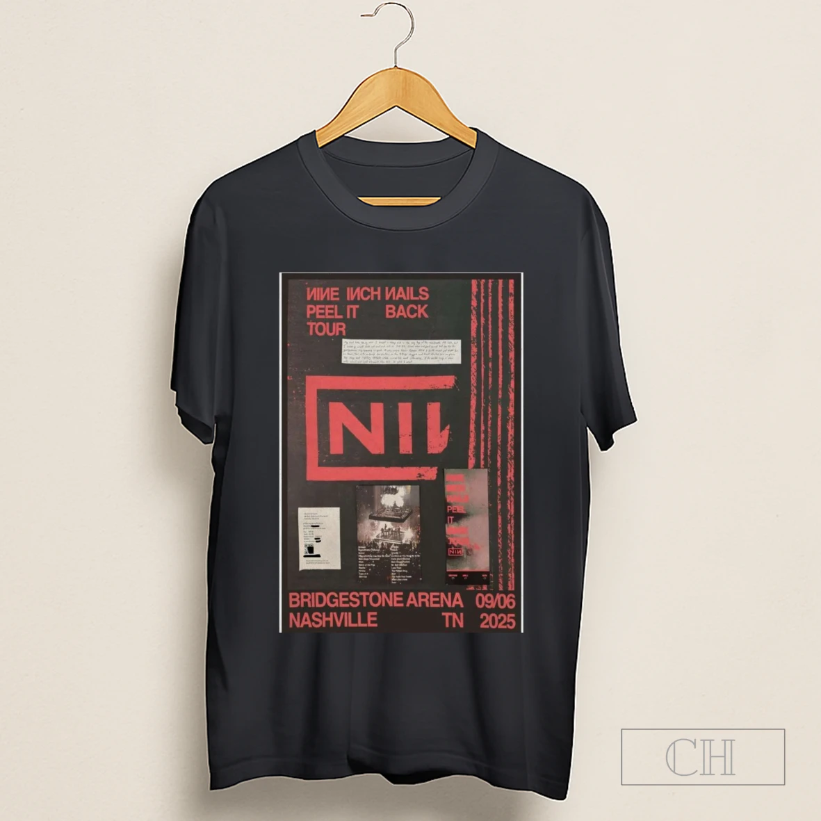 Nine Inch Nails September 6 2025 Bridgestone Arena Nashville Tn Concert Shirt