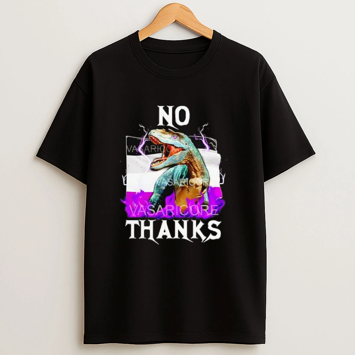 No Thanks Asexual Flag Dragon Shirts