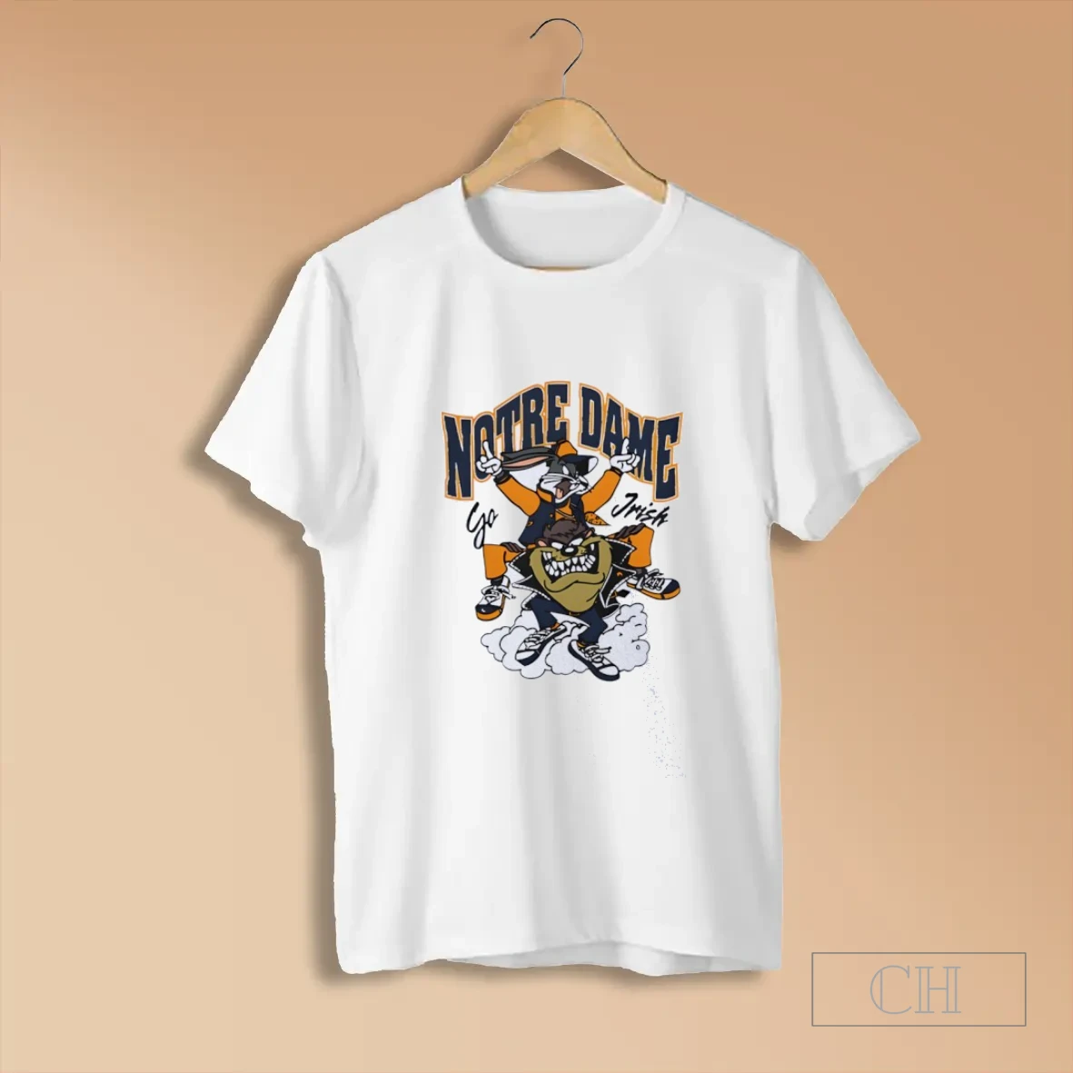 Notre Dame Fighting Irish Go Irish Looney Tunes Mascot T Shirt