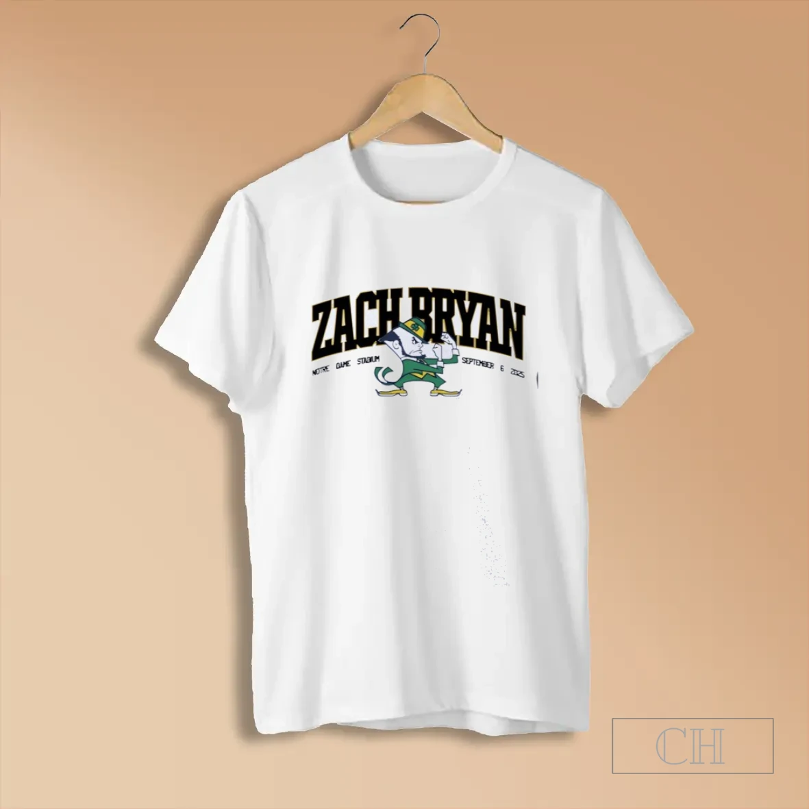 Notre Dame Fighting Irish Zach Bryan Tour 2025 T Shirt
