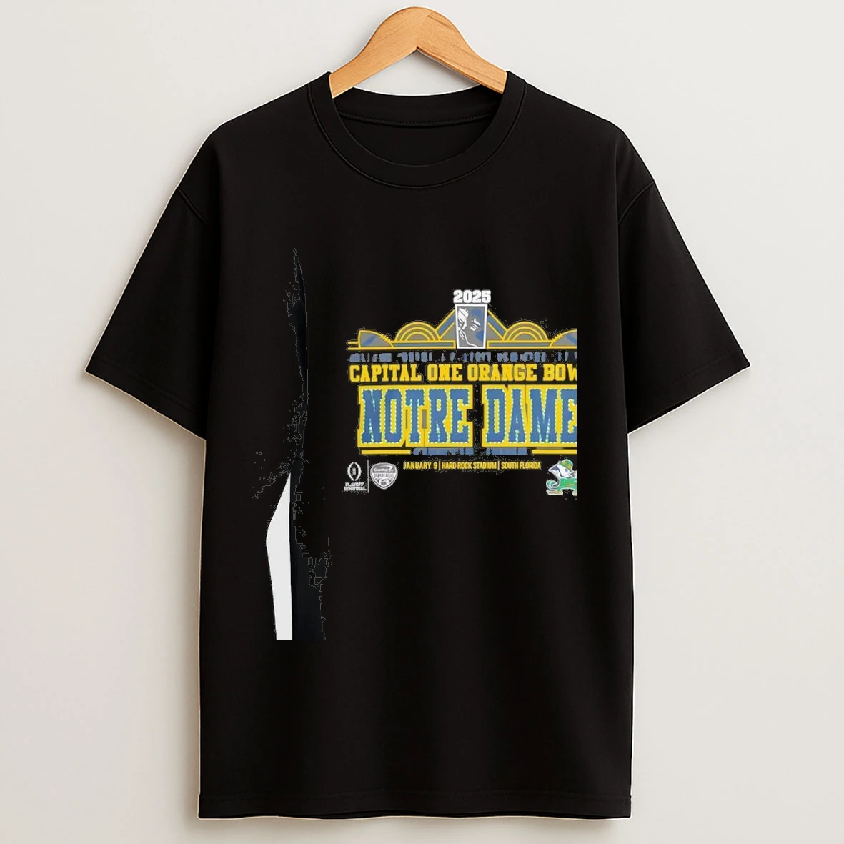 Notre Dame Orange Bowl Semifinal Cfp Art Deco Player 2025 Shirts