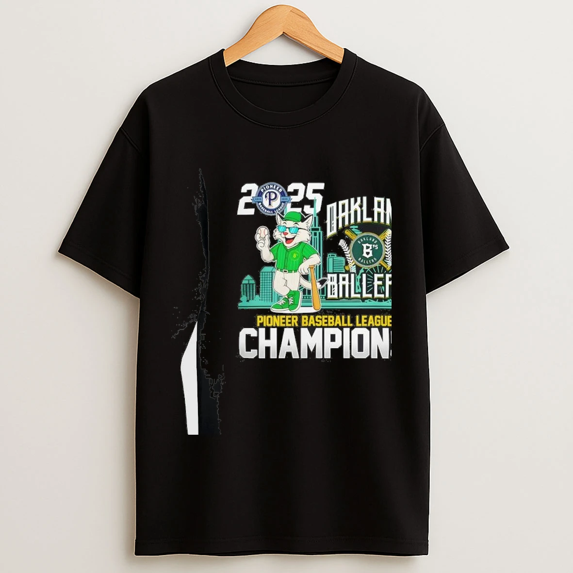 Oakland Ballers Mascot Pioneer Baseball League 2025 Champion Shirts