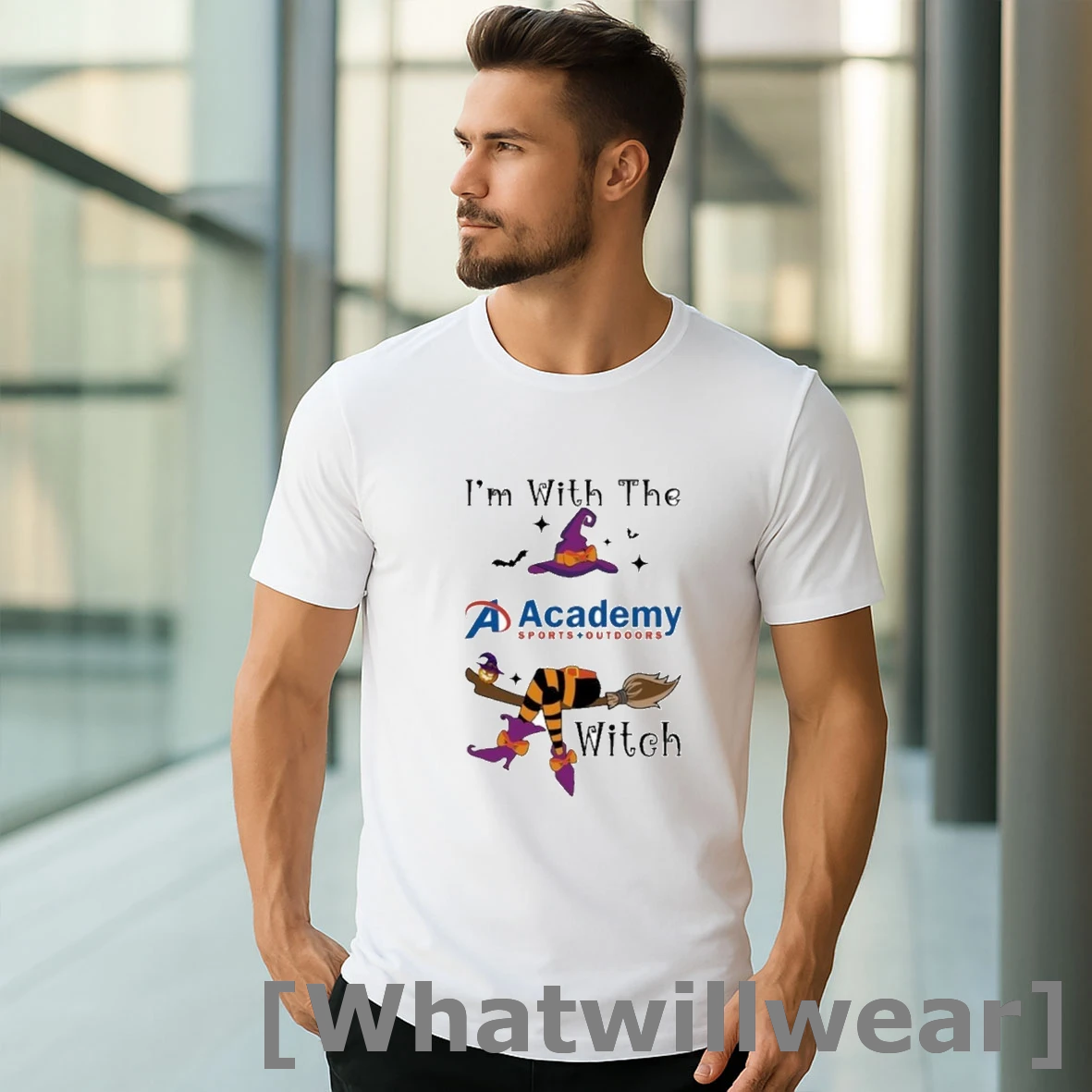 Official 2025 Academy Sports Outdoors Im With The Witch Hat Halloween Shirts