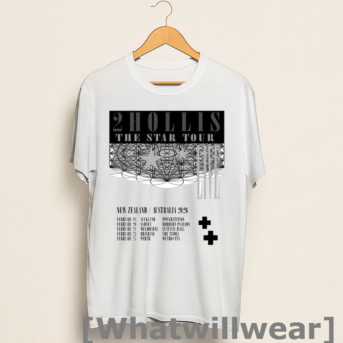 Official 2hollis The Star Tour New Zealand Australia 2026 Shirts