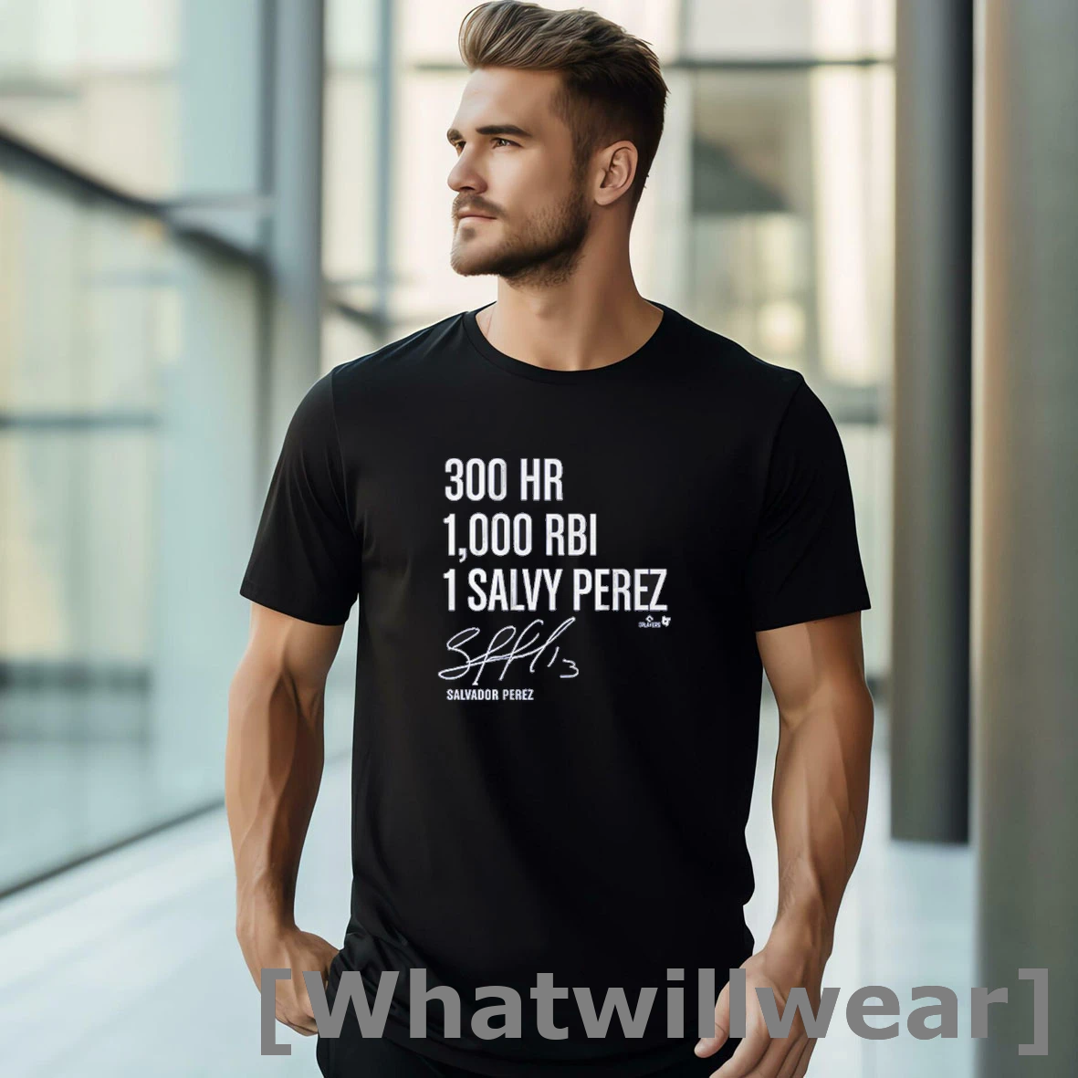 Official 300 Homers 1000 Rbi Signature Salvador Perez Tshirts Sweater