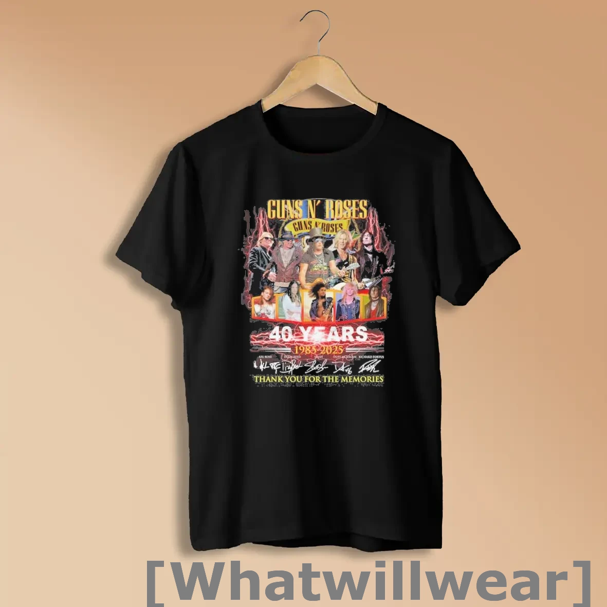 Official 40 Years Guns N Roses Band 1985 2025 Thank You For The Memories Shirts