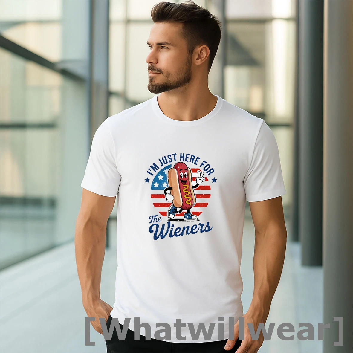 Official 4th Of July Im Just Here For The Wieners Tshirts Sweater