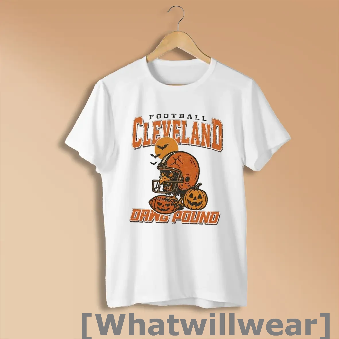 Official 8jnyaadw Skull Crow Pumpkin Football Cleveland Dawg Pound Shirts