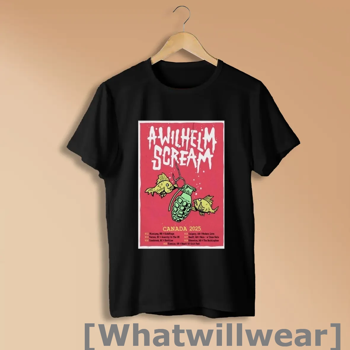 Official A Wilhelm Scream 2025 Canada Tour Shirts