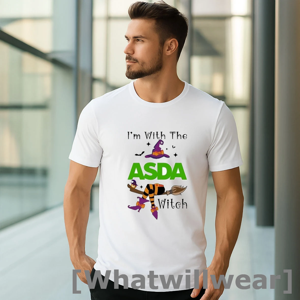 Official Asda Im With The Witch Hat Halloween Shirts