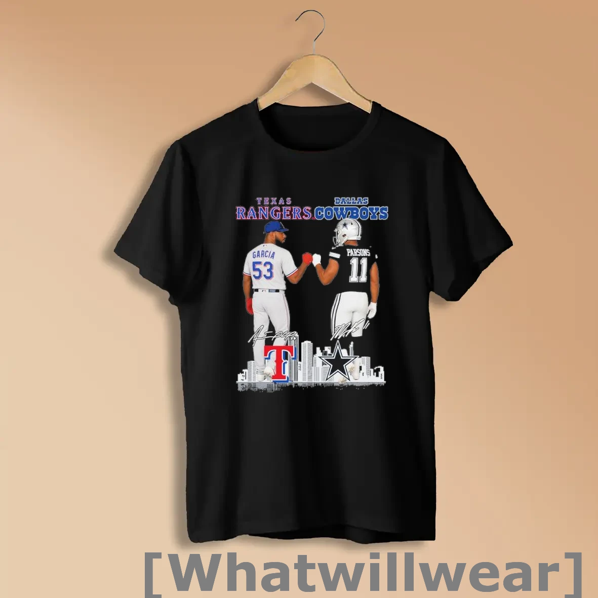 Official Adolis Garcia Texas Rangers And Micah Parsons Dallas Cowboys Shirts