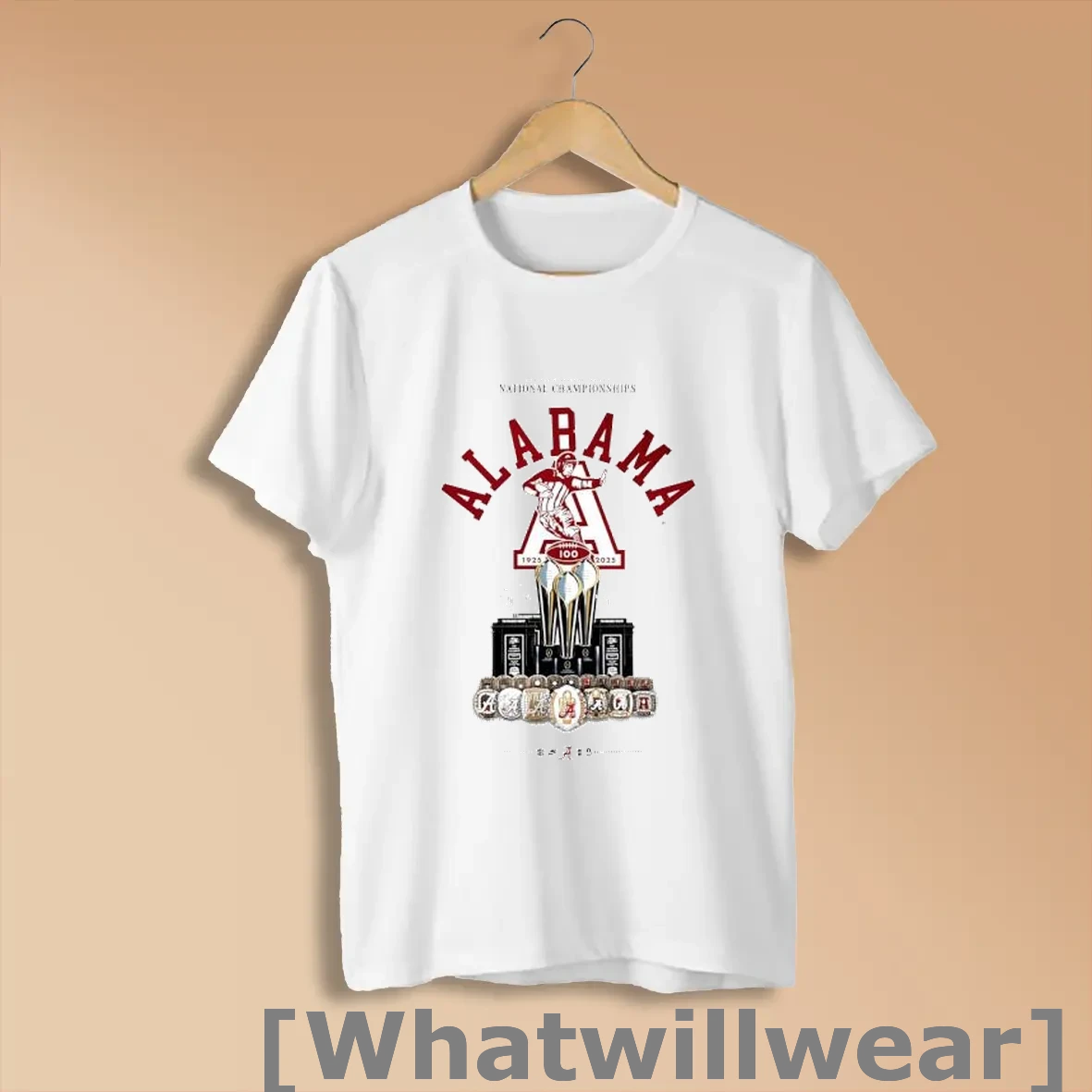 Official Alabama Crimson 100 Years Of National Championships Shirts