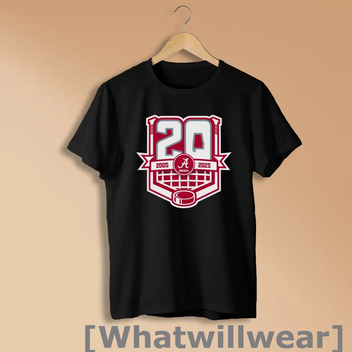 Official Alabama Crimson Tide Hockey 20th Anniversary 2005 2025 Logo Shirts