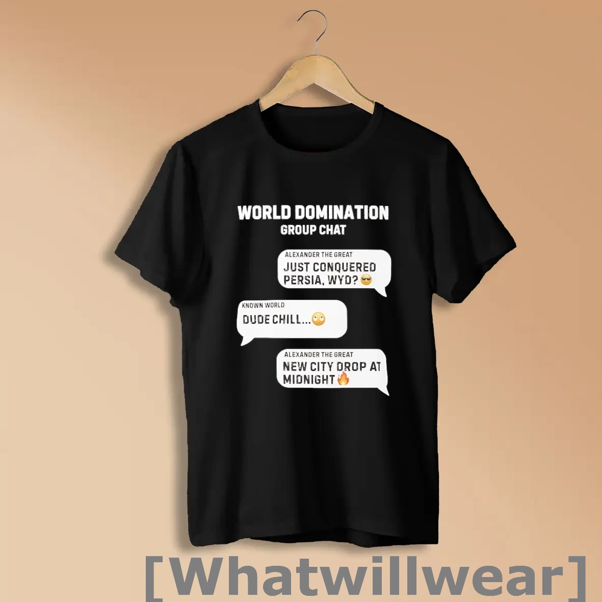 Official Alexander The Great World Domination Group Chat New City Drop At Midnight Shirts