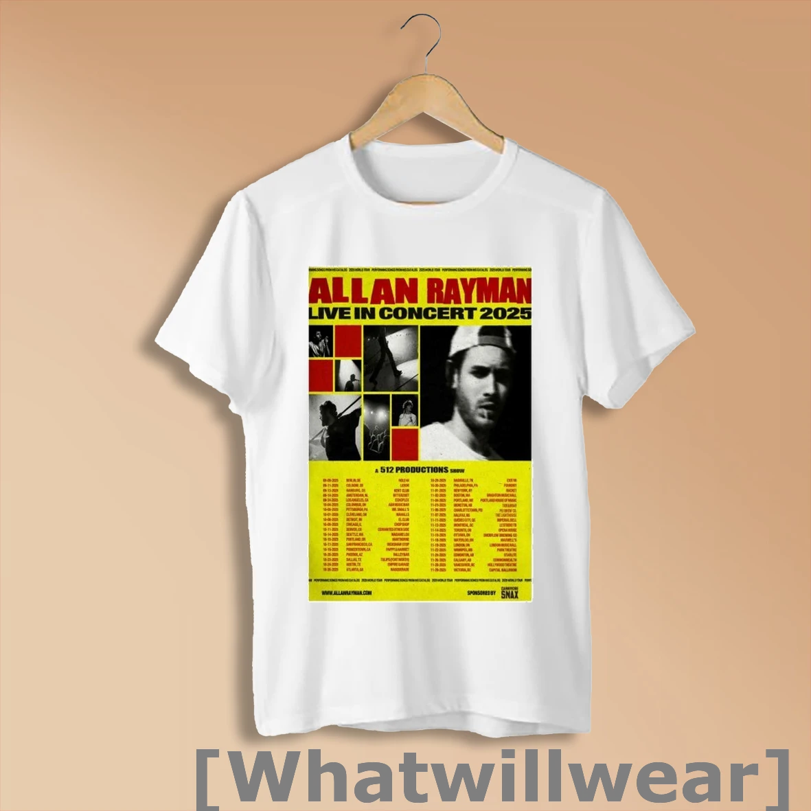 Official Allan Rayman Live In Concert Tour 2025 Dates Shirt Sweatshirt