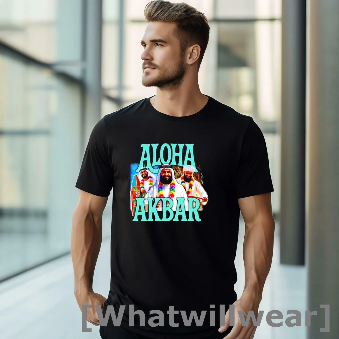 Official Aloha Akbar Graphic Tshirts Sweater
