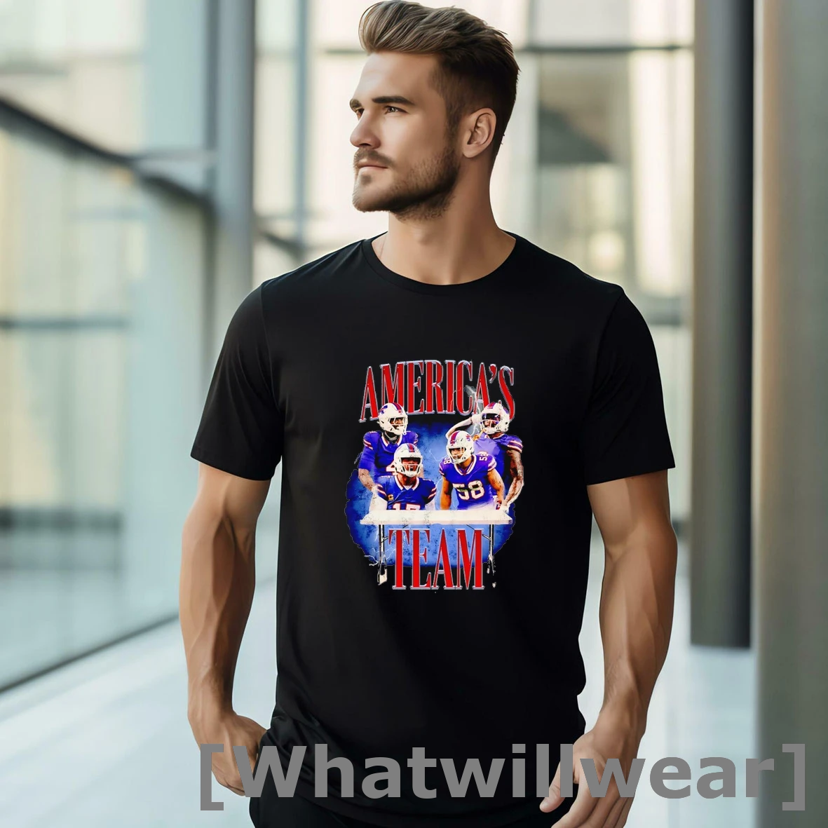 Official Americas Team Buffalo Bills Retro Tshirts Sweater