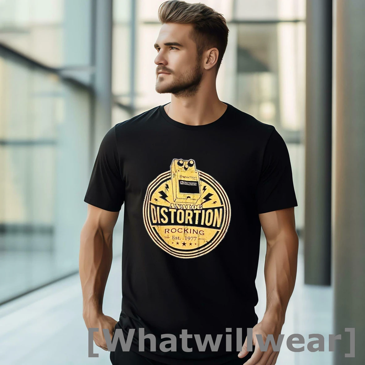 Official Analog Distortion Rocking Est 1977 Vintage Shirts