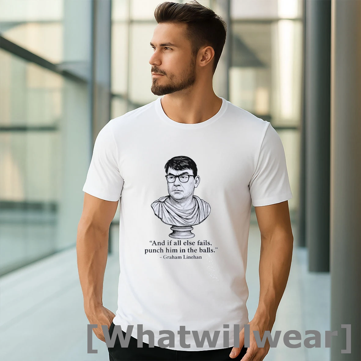 Official And If All Else Fails Punch Him In The Balls Graham Linehan Tshirts Sweater