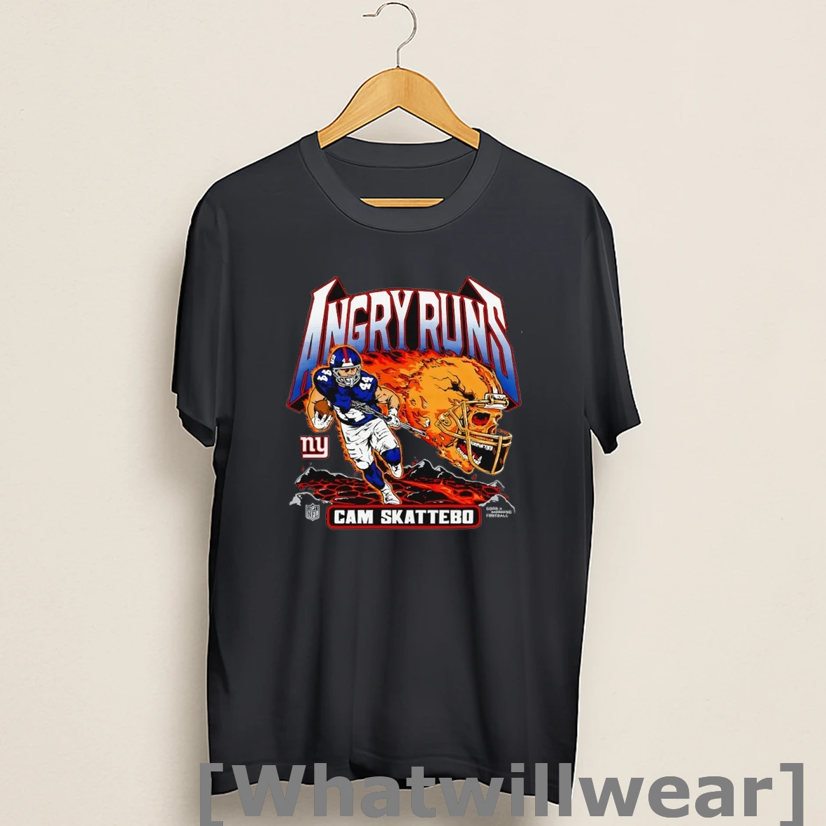 Official Angry Runs 2025 Cam Skattebo New York Giants Shirts