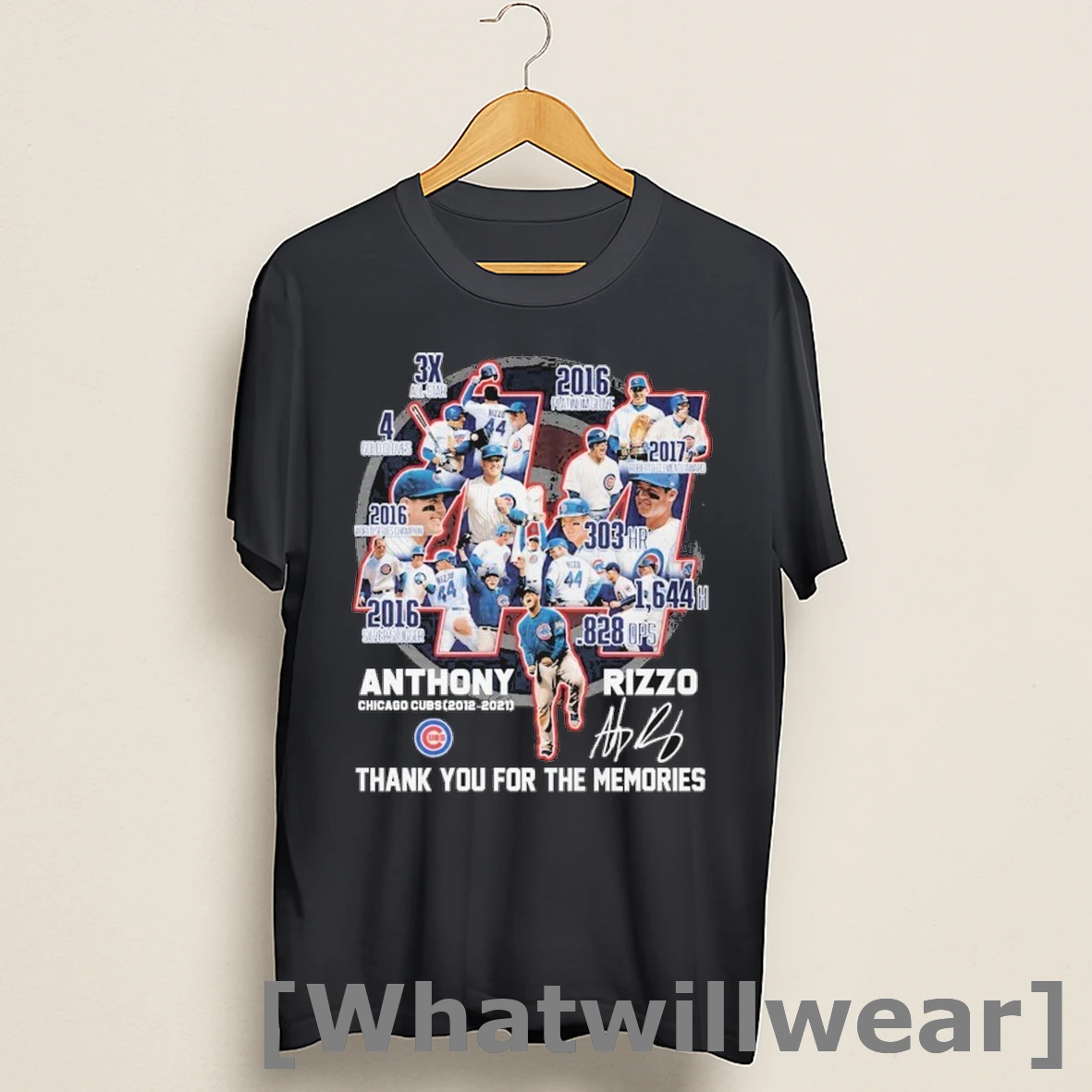 Official Anthony Rizzo Chicago Cubs Thank You For The Memories 2012 2021 Signature Shirts