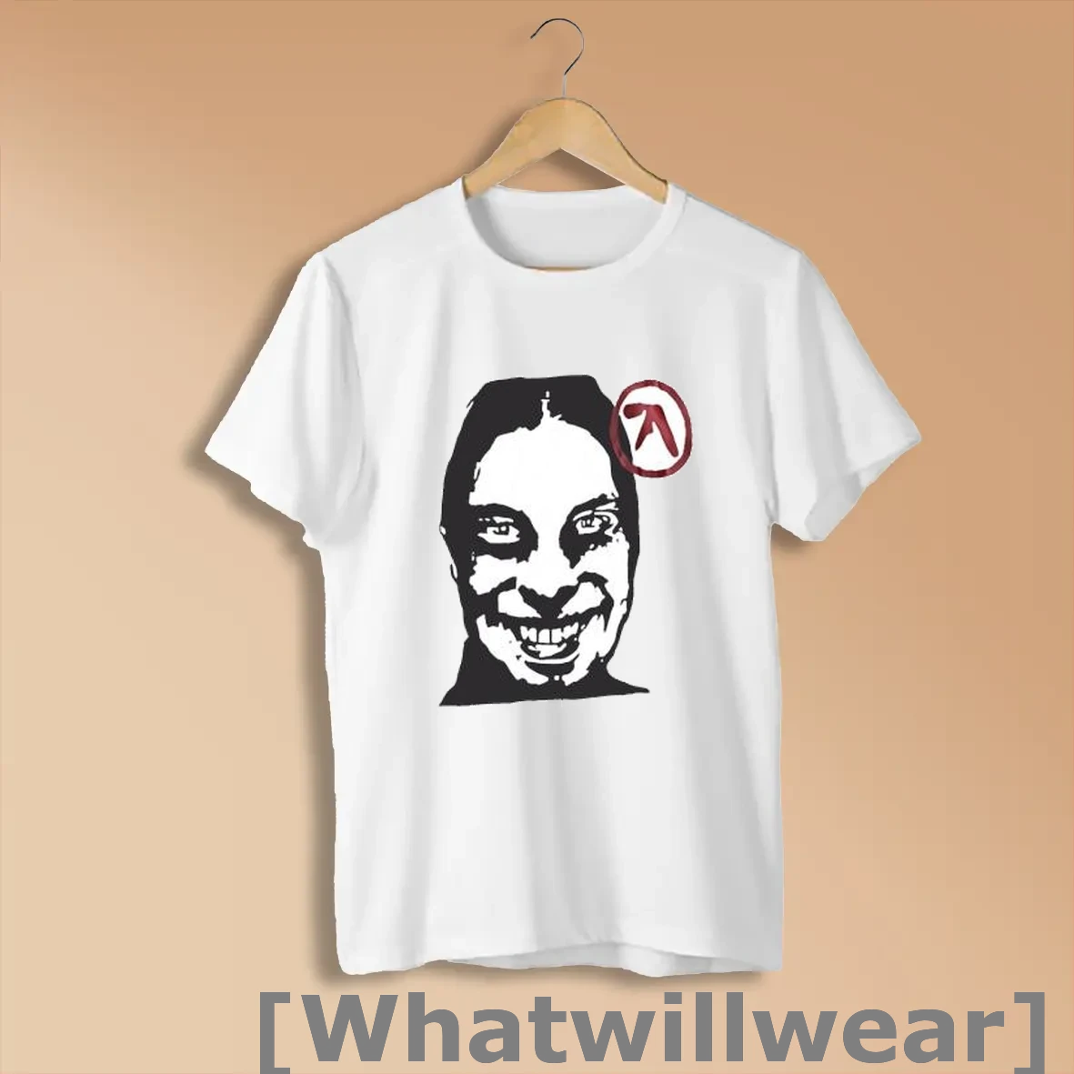 Official Aphex Twin Richard D James Smiley Face Logo Electronic Music Posters White Shirts