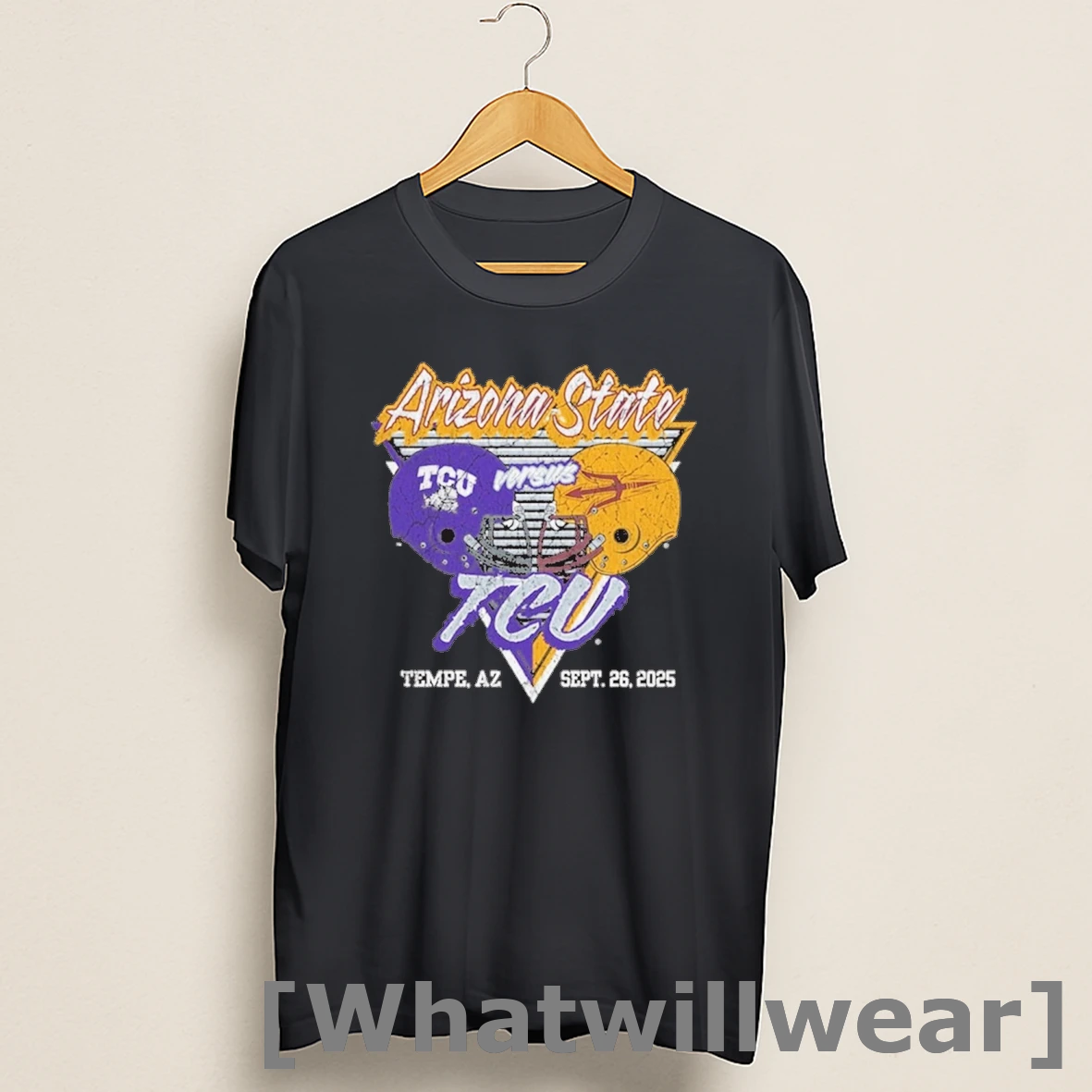 Official Arizona State Sun Devils Vs Tcu Horned Frogs Football Tempe Az September 26 2025 Helmets Shirts