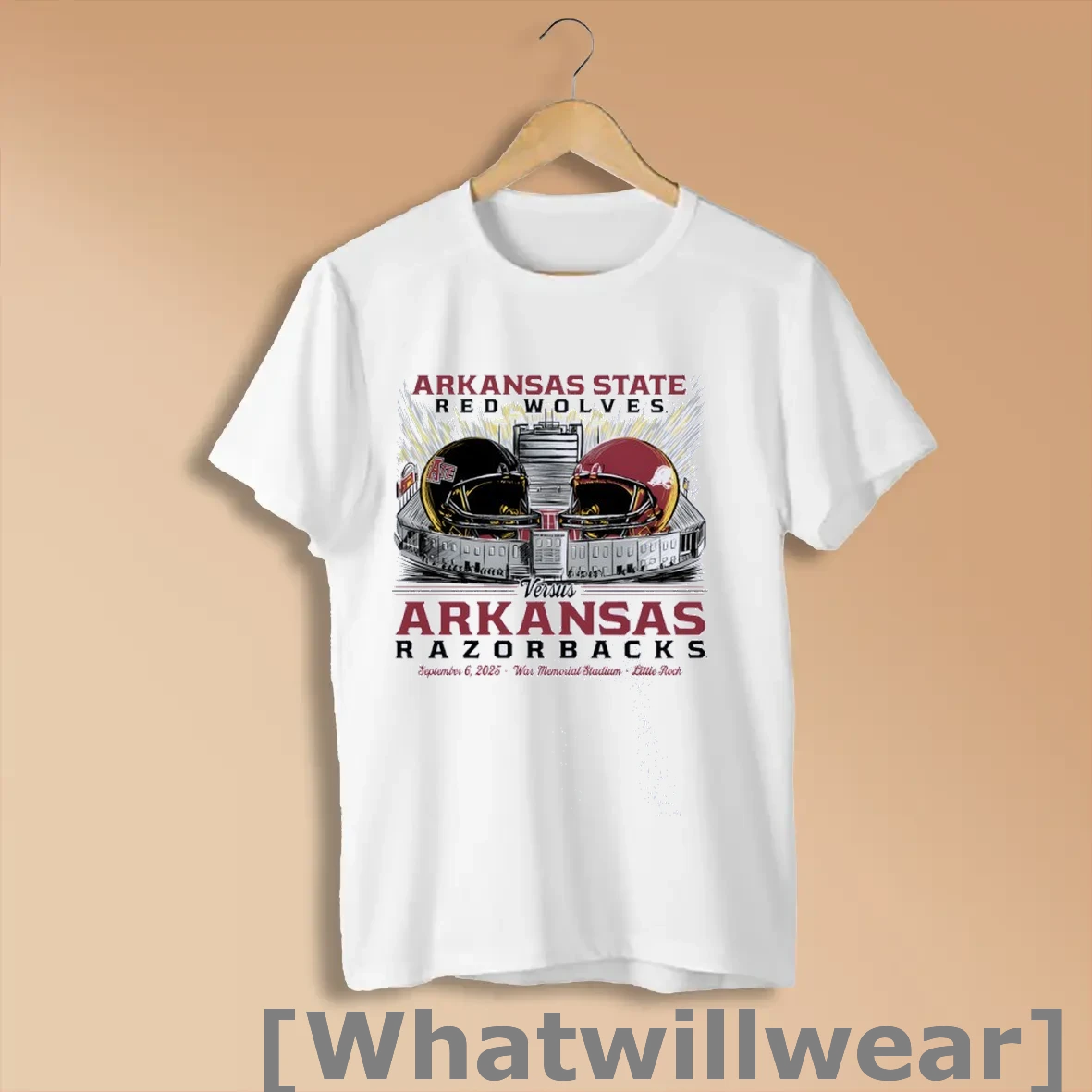 Official Arkansas State Red Wolves Vs Arkansas Razorbacks Game Day 2025 Shirts